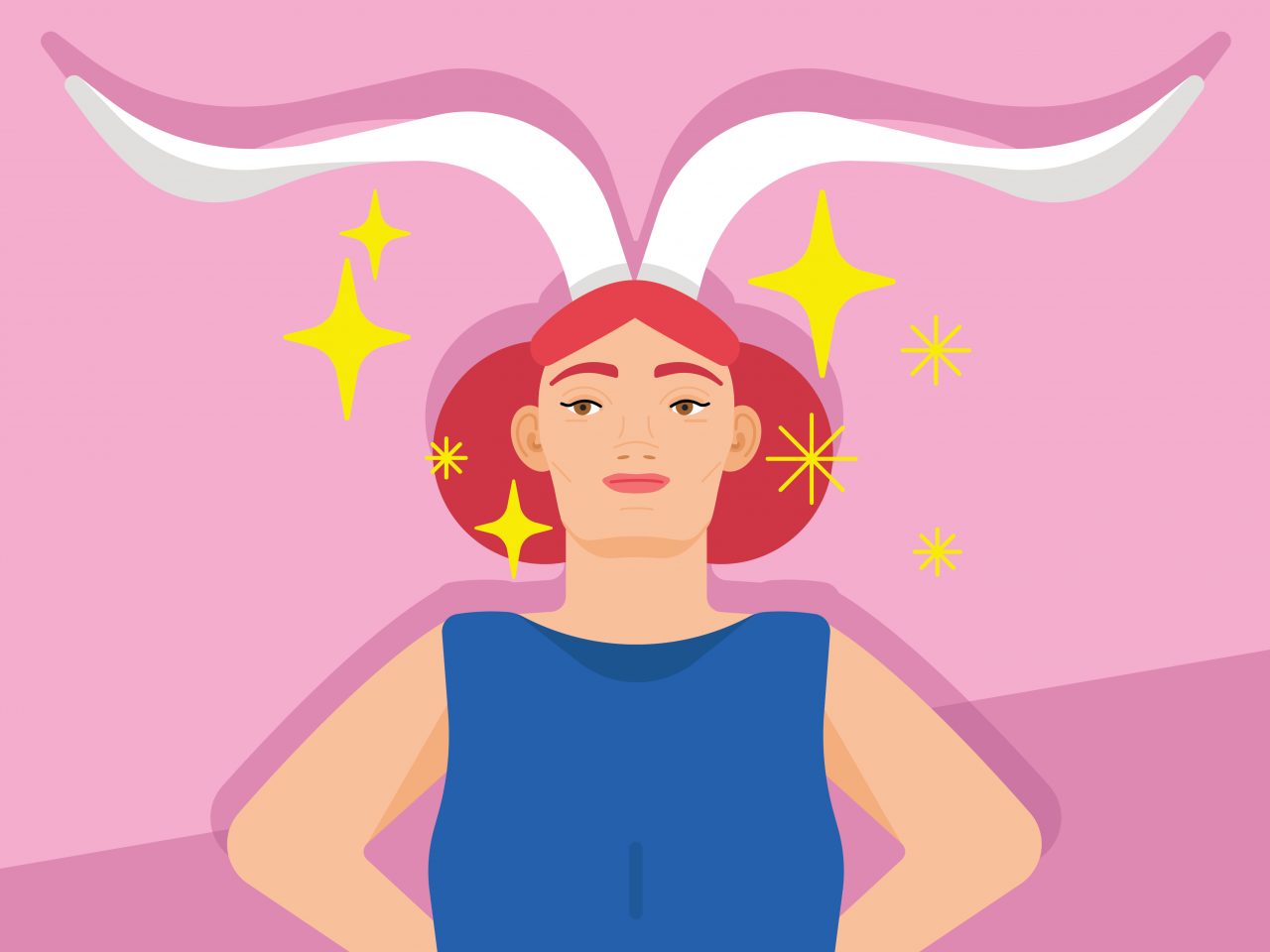 boynuzlu kadın oğlak burcunun astrolojik sembolünü temsil eder